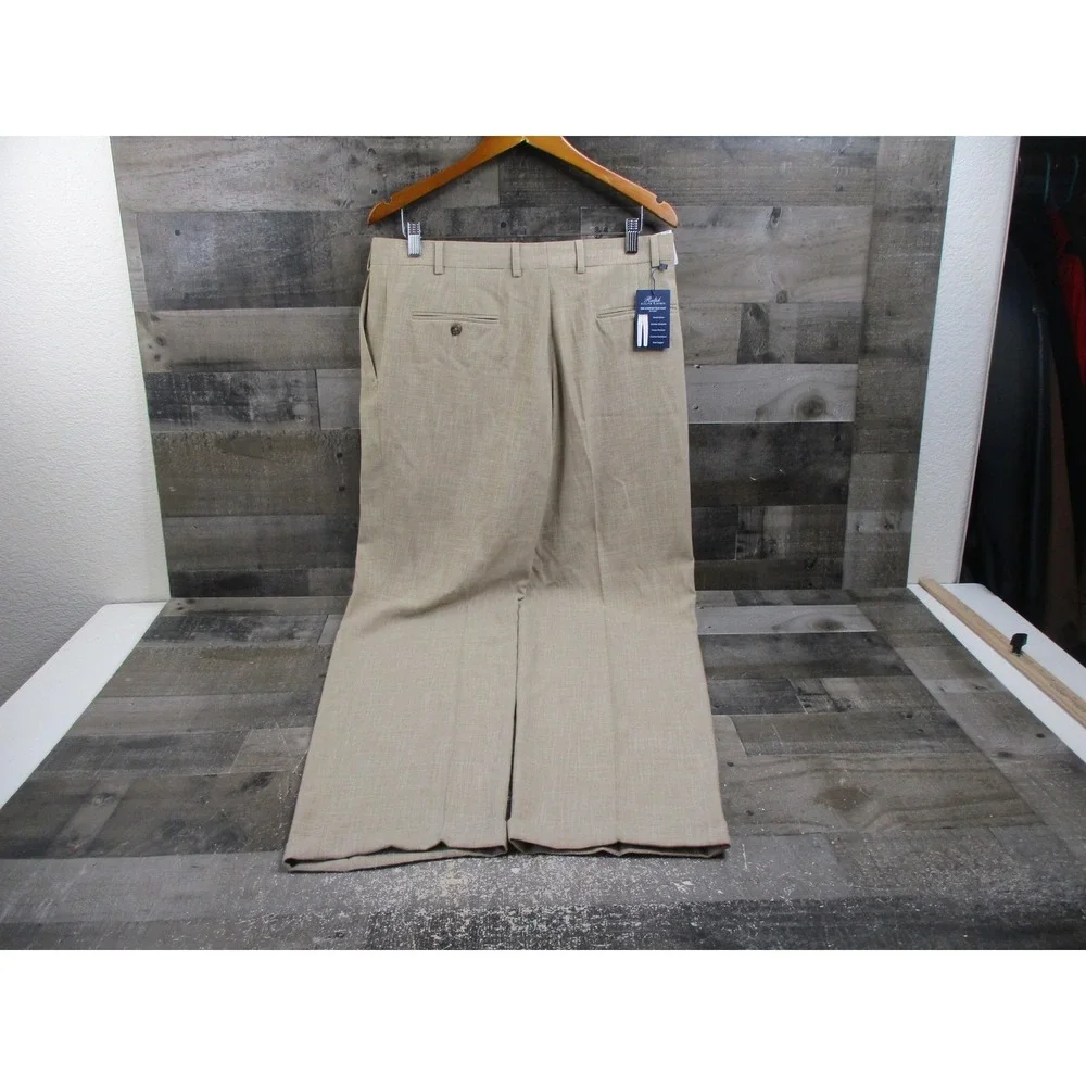 Ralph Lauren Pants Mens 36x34 Comfort Flex Stretch Dress Pleated Rayon Blend NEW